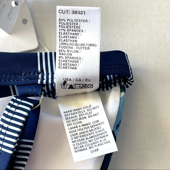 Splendid Bikini Top Adrift RSC Halter Bra Swimwear SP10230 Navy Floral Prints XS - Picture 6 of 16